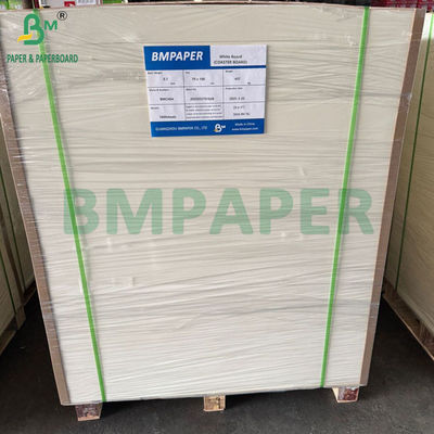 0.7mm 385gsm প্রিমিয়াম Absorbent Coaster Board 70x100cm প্রাকৃতিক সাদা শীট