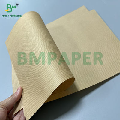 প্যাকেজিংয়ের জন্য 60 গ্রাম 30 ইঞ্চি প্রস্থ 1 পাশ এমজি খাঁটি বাদামী রিবেড ক্রাফ্ট পেপার