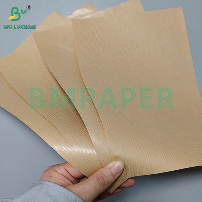 50 গ্রাম 60 গ্রাম একপাশের চকচকে বাদামী স্ট্রিপড ক্রাফট পেপার ফুড প্যাকিংয়ের জন্য