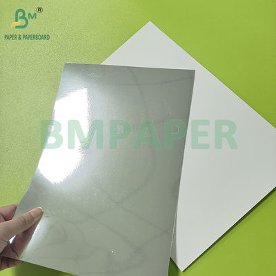 400gsm 425gsm সিলভার মিরর কার্ডস্টক প্যাকিং বক্সের জন্য চকচকে ধাতব কাগজ