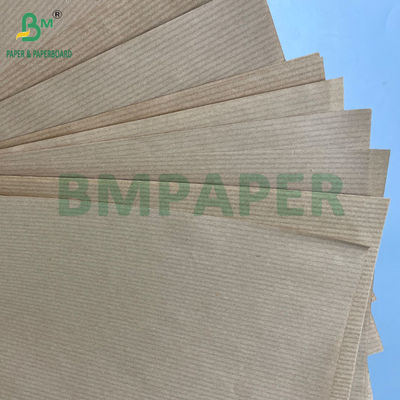 40GSM 50GSM 60GSM স্ট্রিপড রিবড ব্রাউন ক্রাফট পেপার রোলস 750MM 1000MM