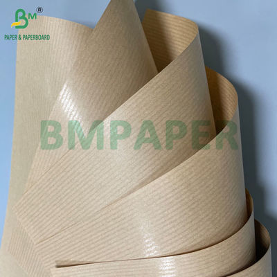 40GSM 50GSM 60GSM স্ট্রিপড রিবড ব্রাউন ক্রাফট পেপার রোলস 750MM 1000MM