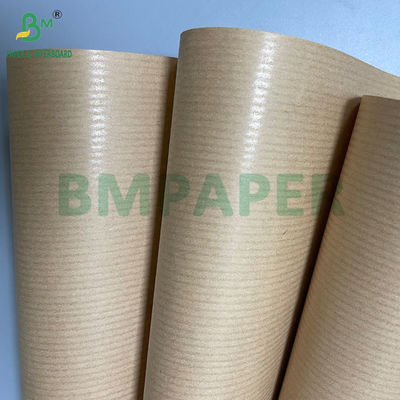 40GSM 50GSM 60GSM স্ট্রিপড রিবড ব্রাউন ক্রাফট পেপার রোলস 750MM 1000MM