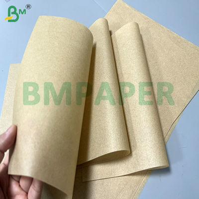 30gsm 35gsm বাদামী গ্রীজ প্রতিরোধী স্যান্ডউইচ পেপার খাদ্য মোড়ানোর জন্য 18x18"
