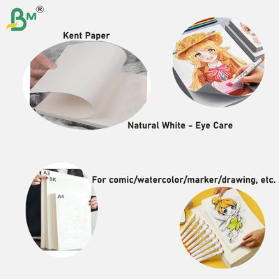 200gsm 210gsm কমিক আর্টের জন্য প্রাকৃতিক সাদা কেন্ট পেপার 4k 8k 270mm×390mm