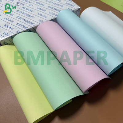 60জিএসএম 65জিএসএম কার্বনলেস কপি পেপার 8.5 X 11 ইঞ্চি সিএফবি সিএফ ক্যানারি কালার সিসিপি পেপার