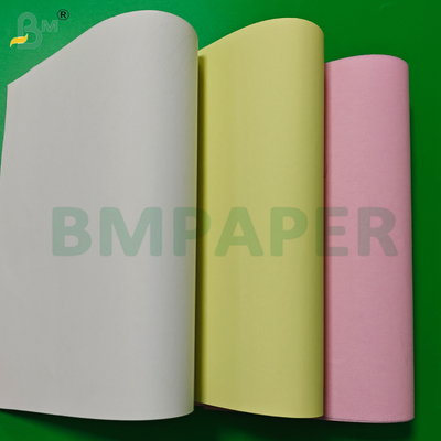 75gsm 80gsm সাদা গোলাপী সবুজ হলুদ পরিষ্কার চিত্র এনসিআর পেপার রোল
