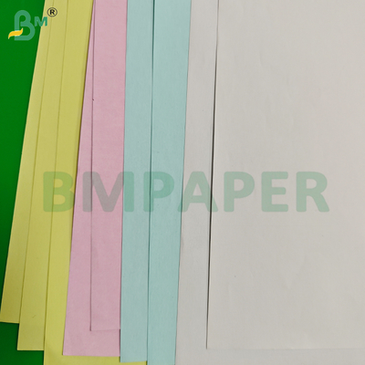 75gsm 80gsm সাদা গোলাপী সবুজ হলুদ পরিষ্কার চিত্র এনসিআর পেপার রোল