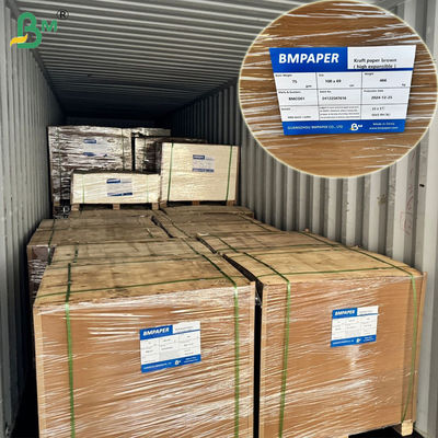 সিমেন্ট ব্যাগের জন্য 75gsm 80gsm ব্যাগ ব্রাউন ক্রাফট পেপার 65 x 100 সেমি প্রসারিত