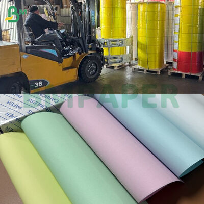 57gsm 60gsm এনসিআর কার্বনলেস পেপার রোলস 12 ইঞ্চি রোলস, সিবি হোয়াইট সিএফবি ব্লু সিএফ ক্যানারিও