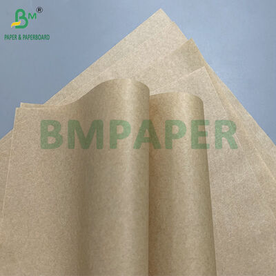 অ-বিষাক্ত গ্রীস প্রতিরোধী 30gsm 35gsm ব্রাউন গ্রীসপ্রুফ পেপার বার্গার চিপসের জন্য স্যান্ডউইচ রোল