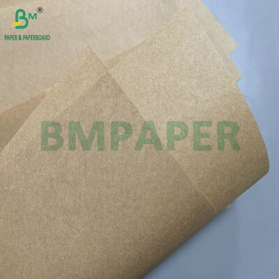 অ-বিষাক্ত গ্রীস প্রতিরোধী 30gsm 35gsm ব্রাউন গ্রীসপ্রুফ পেপার বার্গার চিপসের জন্য স্যান্ডউইচ রোল