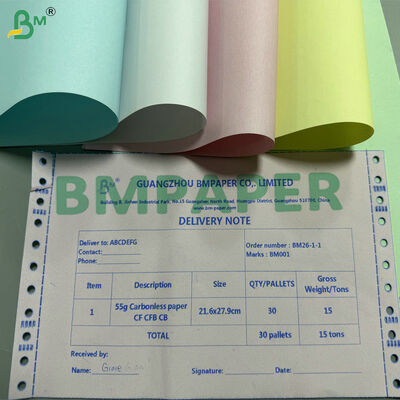 Durable & Fade-Resistant Carbonless Paper CF/CFB/CB 76gsm Bank Payment Slip Paper for Computer Forms