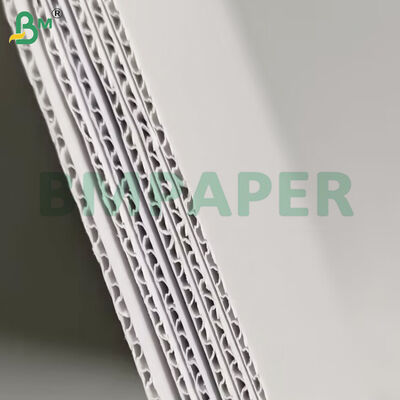 প্রসাধনী বাক্সের জন্য 80+80+80gsm 3 স্তরের সাদা ঢেউতোলা বোর্ড