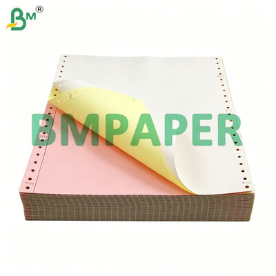3-পার্ট ফর্ম কার্বনহীন কাগজ 8x11 ", সাদা + ক্যানারি + গোলাপী, 5 রঙের বিকল্প উপলব্ধ