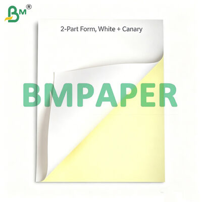 3-পার্ট ফর্ম কার্বনহীন কাগজ 8x11 ", সাদা + ক্যানারি + গোলাপী, 5 রঙের বিকল্প উপলব্ধ