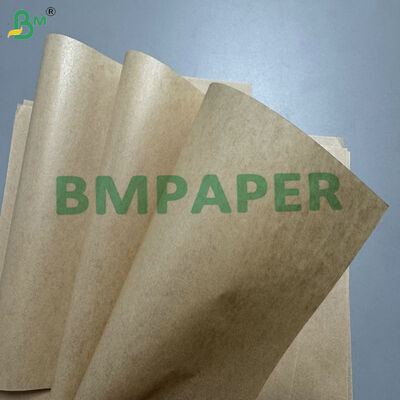 জলরোধী এবং তেলরোধী কাস্টম মুদ্রিত 35-50gsm ক্রাফ্ট + 6-15gsm ব্র্যান্ডেড ডিসপোজেবল কটেলরি প্যাকেজিংয়ের জন্য পিই লেপযুক্ত ক্রাফ্ট পেপার